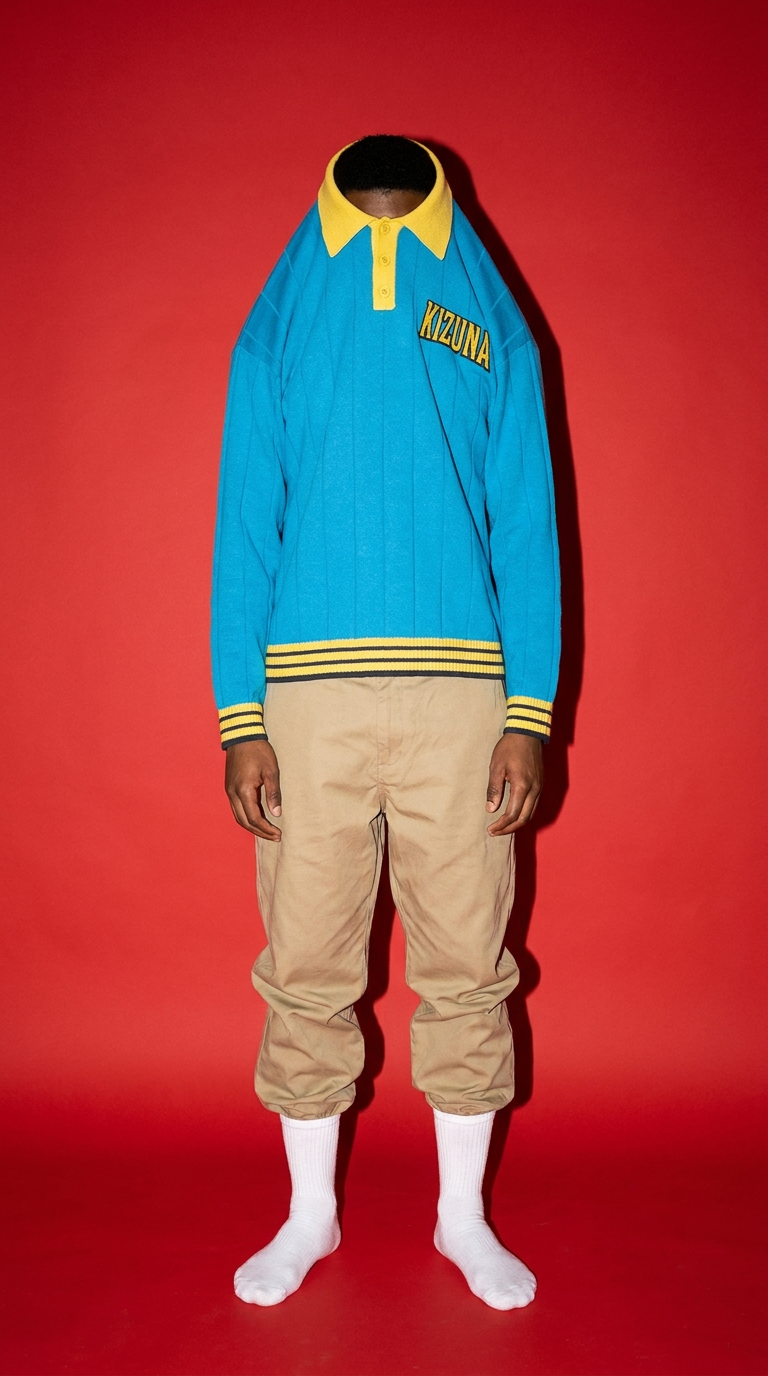 "INVINCIBLE" POLO SWEATER