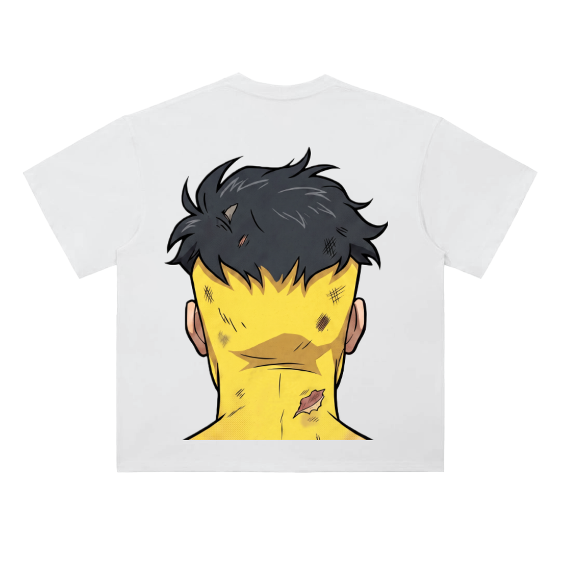 Invincible Head Tee anime graphic tee by KIZUNA — back view