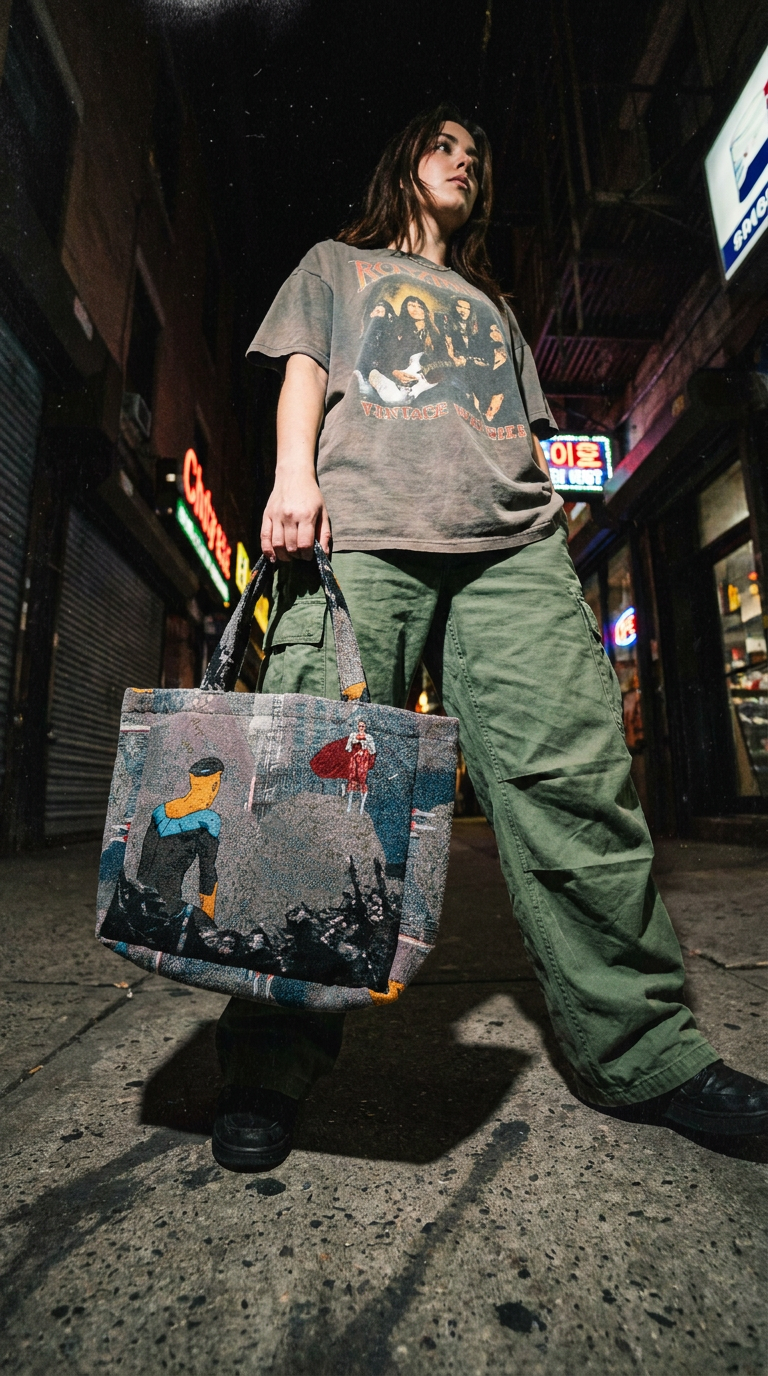 Father + Son anime canvas tote bag by KIZUNA — view 2