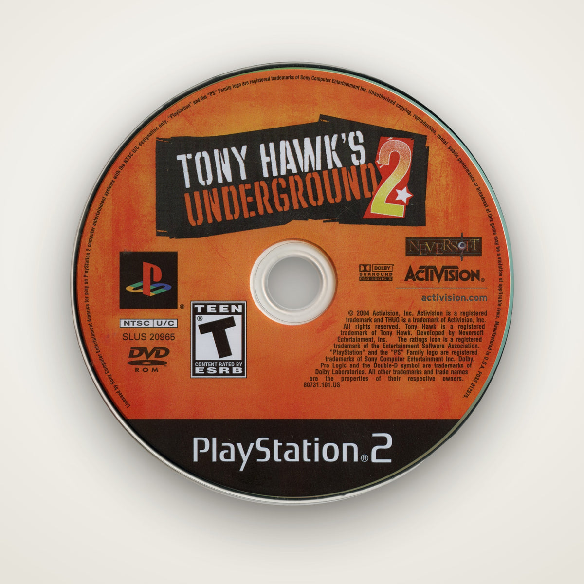 Tony Hawk's Underground 2 PS2 disc coaster by KIZUNA