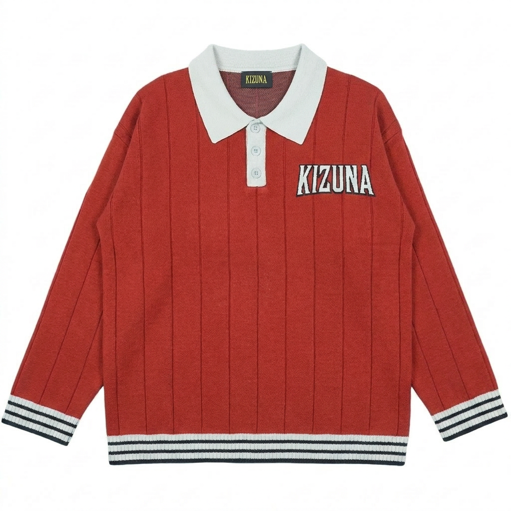 "INVINCIBLE" POLO SWEATER