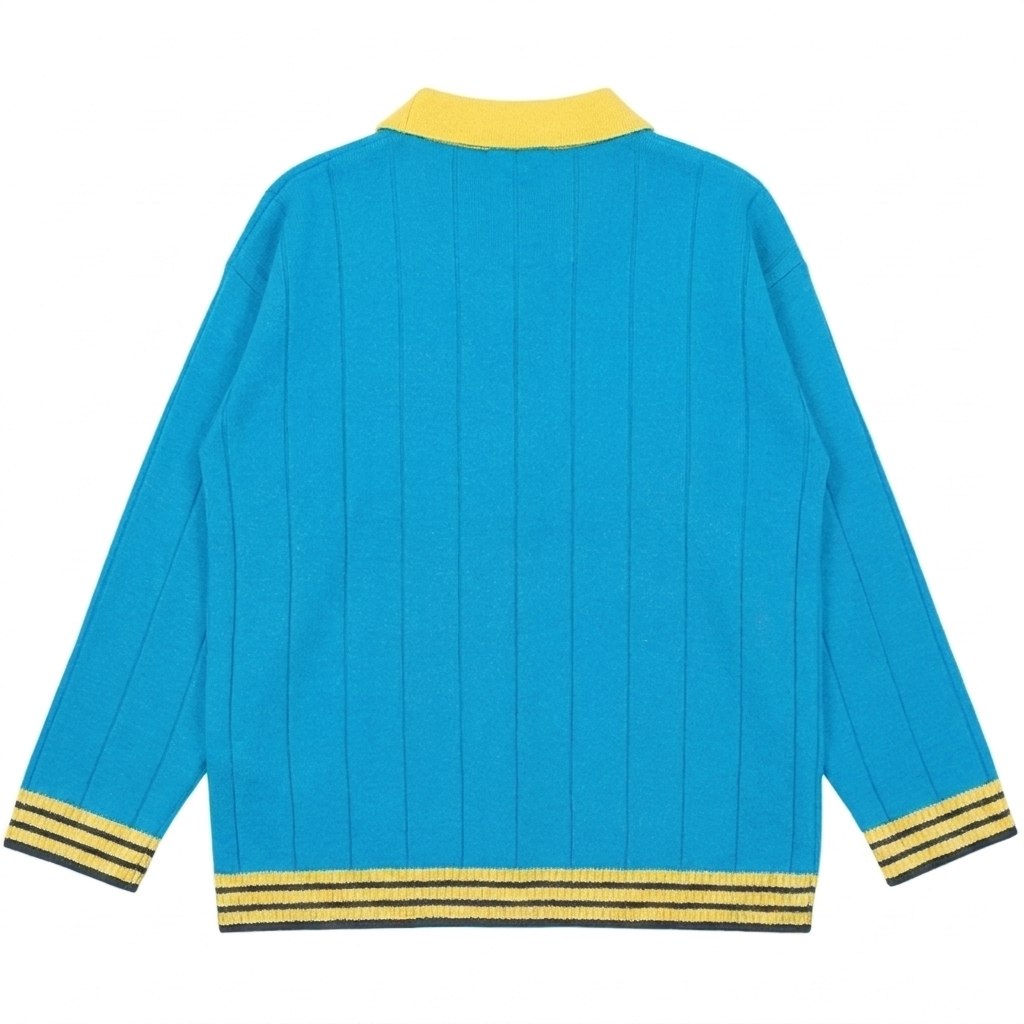 "INVINCIBLE" POLO SWEATER