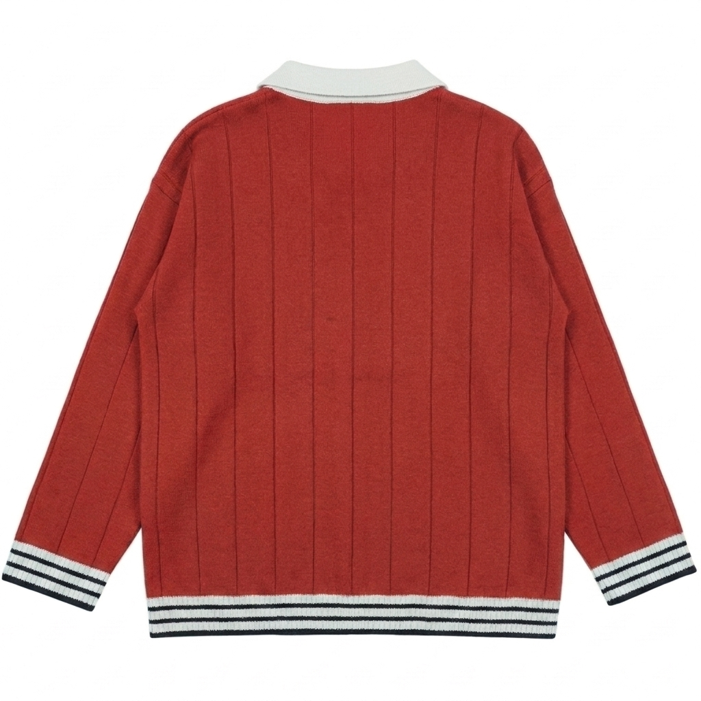 "INVINCIBLE" POLO SWEATER